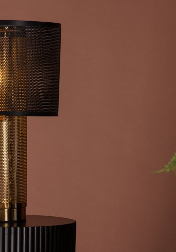 VENTURE DESIGN Gap Tischlampe - Gold und schwarzes Eisen