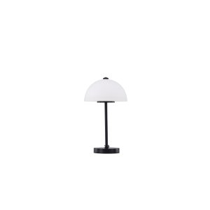 VENTURE DESIGN Ferrand bordlampe - hvid glas og sort jern