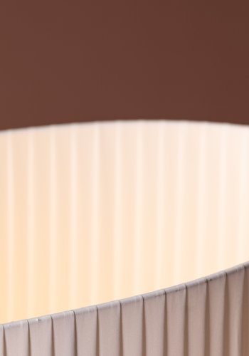 VENTURE DESIGN Rennes gulvlampe, Large - hvitt stoff og svart jern