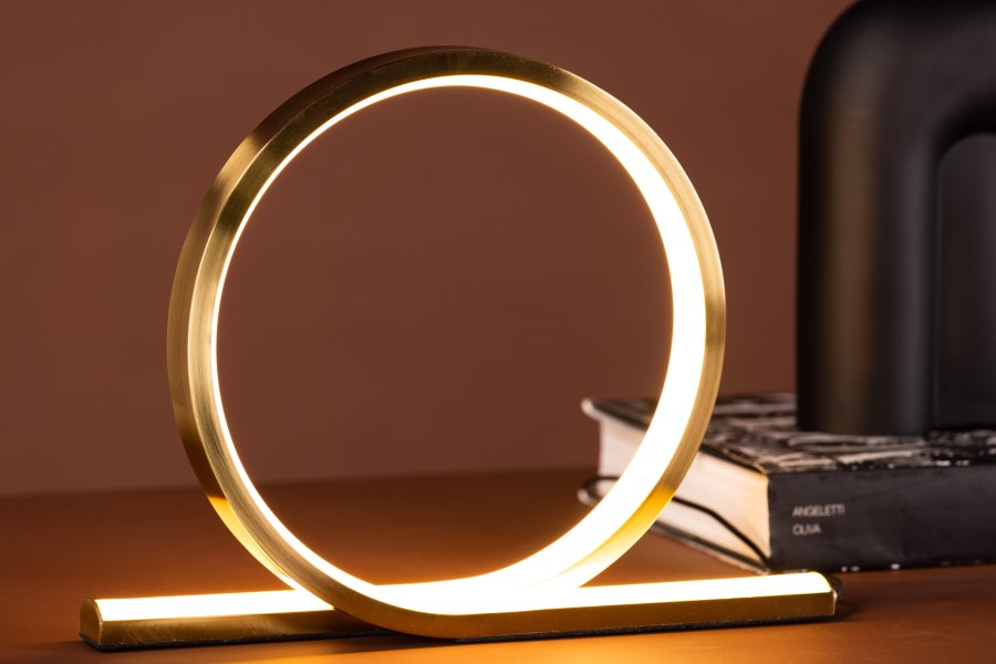 VENTURE DESIGN Saunier bordlampe - gull aluminium