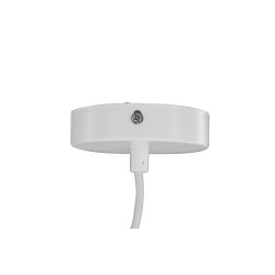 Nicola loftlampe, Medium - hvid kunstige fjer