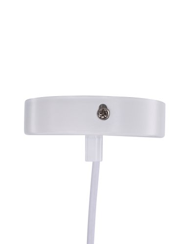 VENTURE DESIGN Nicola taklampe, Stor - hvit kunstig fjr