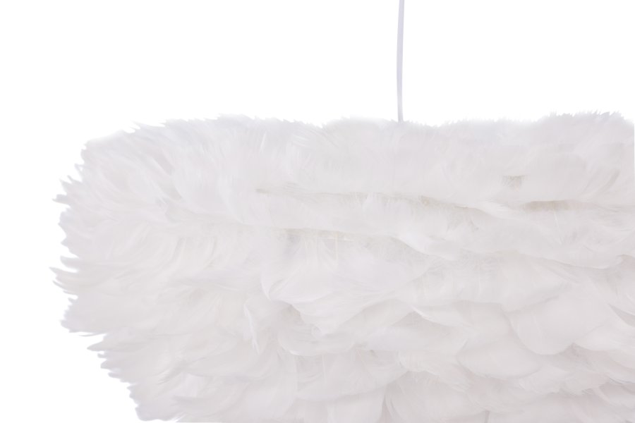 VENTURE DESIGN Nicola taklampe, X-Large - hvit kunstig fjr