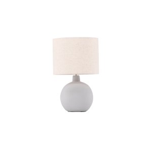 VENTURE DESIGN Torcello bordslampa - beige linne och gr betong