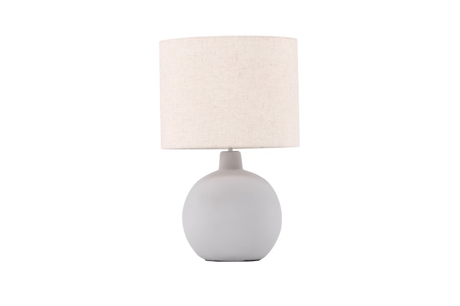 VENTURE DESIGN Torcello bordlampe - beige lin og gr betong