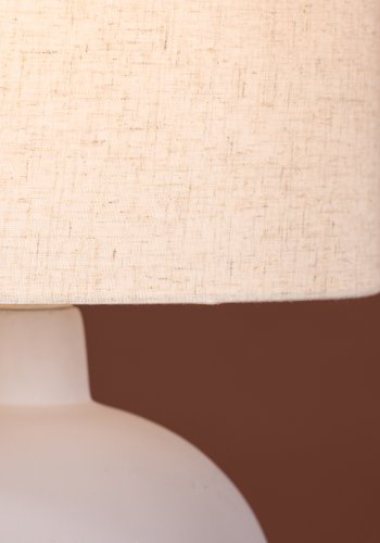 VENTURE DESIGN Torcello bordlampe - beige lin og gr betong