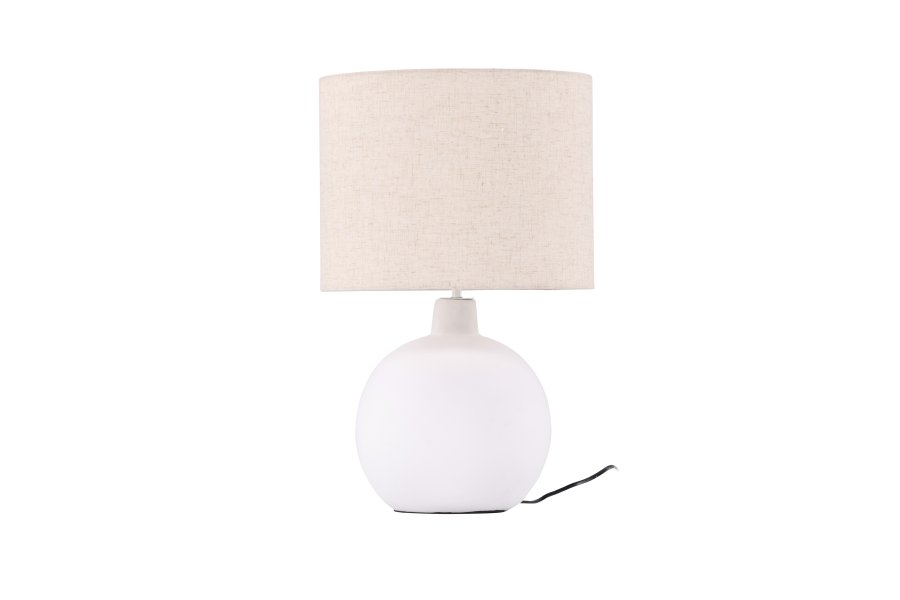 VENTURE DESIGN Torcello bordlampe - beige lin og hvit betong