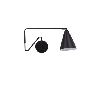VENTURE DESIGN Amicola Wandleuchte - schwarzes Eisen