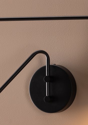 VENTURE DESIGN Amicola Wandleuchte - schwarzes Eisen