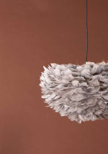 VENTURE DESIGN Nicola taklampe, Medium - gr kunstig fjr