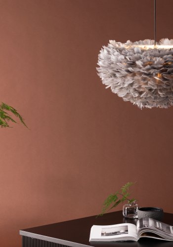 VENTURE DESIGN Nicola taklampe, Stor - gr kunstige fjr