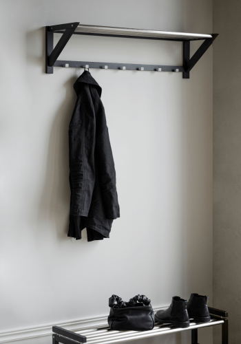 ROWICO Rektangulär Confetti skoställ - metall och svart ek (100x40)