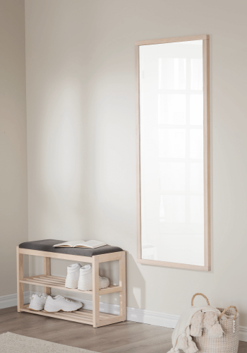 ROWICO rektangulr Confetti vgspejl - spejlglas og hvidvasket eg (150x60)