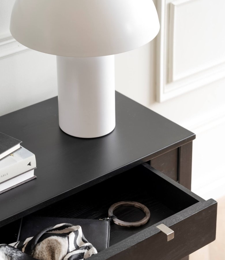 ROWICO Confetti konsolbord - sort eg, m. skuffe