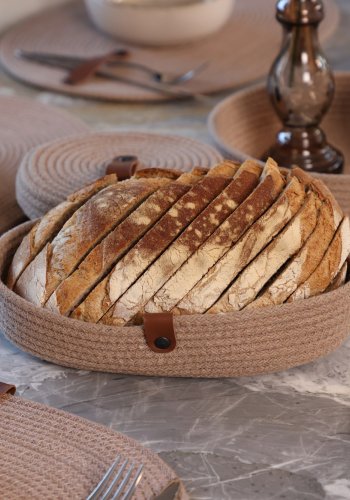 NORDVRK Jute brdkurv - beige bomull (sett med 3)