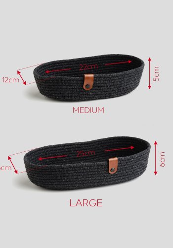 NORDVRK Jute brdkurv - beige bomull (sett med 3)