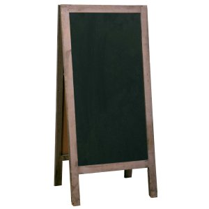 IB LAURSEN A-skylt - brunt tr�, med svart tavla p� b�da sidor, (95x46cm)