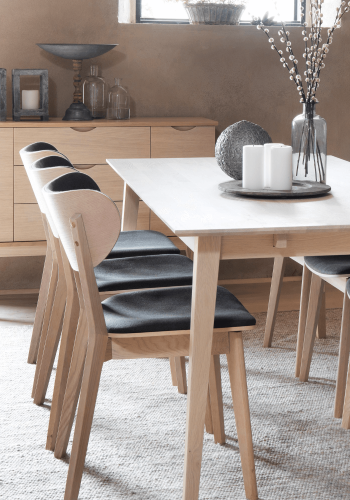 ROWICO Filippa sknk, m. 2 lger og 3 skuffer - hvidolieret egefinér og eg