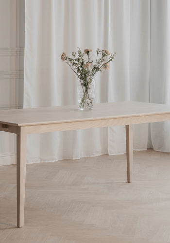 ROWICO Filippa spisebord - hvidolieret eg, m. udtrk (180x90) 