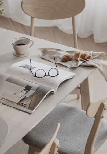 ROWICO Filippa spisebord - hvidolieret eg, m. udtrk (180x90) 