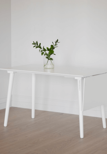ROWICO Lotta spisebord - hvit med klaff (80x120+40) 