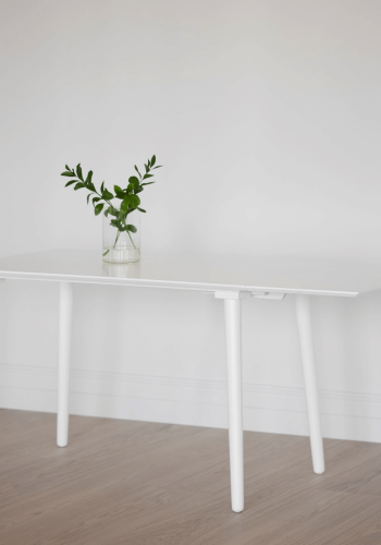 ROWICO Lotta spisebord - hvit med klaff (80x120+40) 