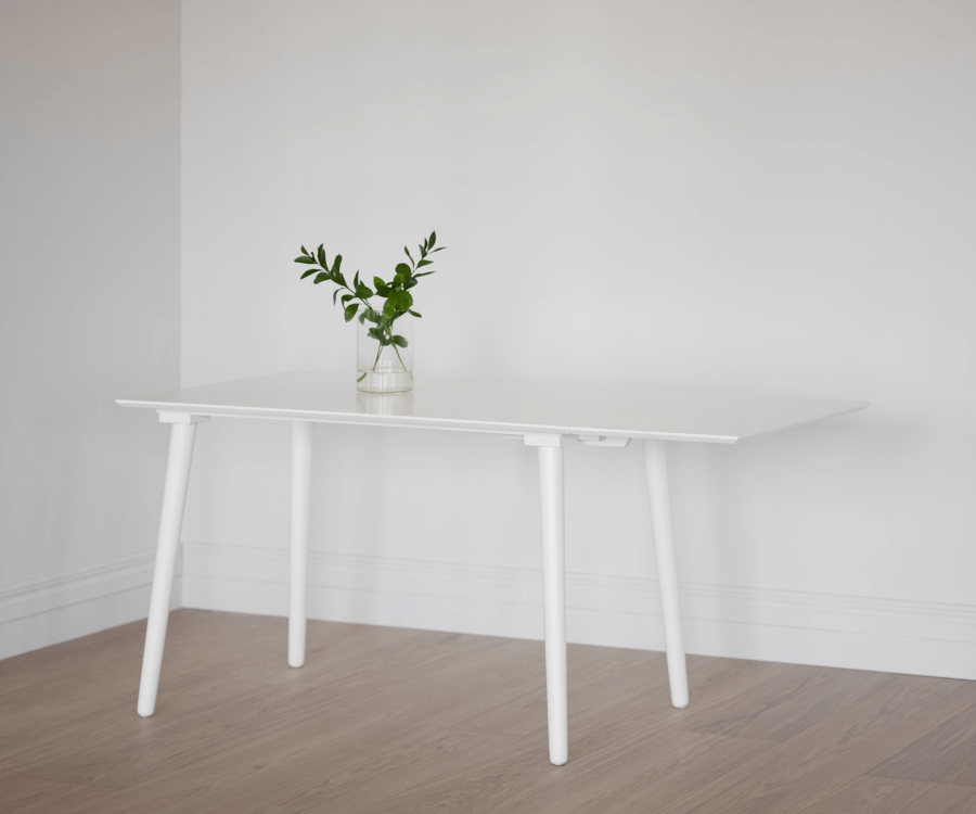 ROWICO Lotta spisebord - hvit med klaff (80x120+40) 