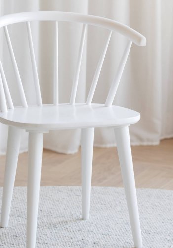 ROWICO Carmen Esszimmerstuhl - weißes Holz, mit Armlehnen