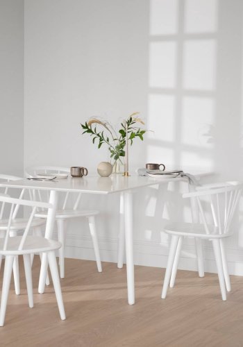 ROWICO Carmen Esszimmerstuhl - weißes Holz, mit Armlehnen