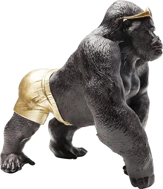 KARE DESIGN Monkey Beach figur - bronze og guld polyresin (H:30cm)