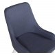 VENTURE DESIGN Plaza spisebordstol, med armlener - bl polyester og hvitt metall