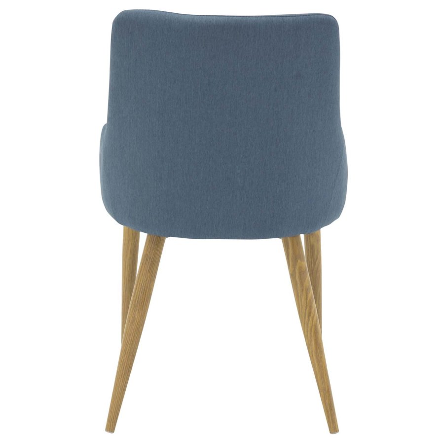 VENTURE DESIGN Plaza spisebordstol, med armlener - bl polyester og metall