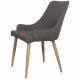 VENTURE DESIGN Plaza spisebordstol, m. armlener - mrkegr polyester og metall