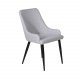 VENTURE DESIGN Plaza spisebordstol, med armlener - lys gr polyester og sort metall