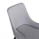 VENTURE DESIGN Plaza spisebordstol, med armlener - lys gr polyester og sort metall
