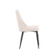 VENTURE DESIGN Leone spisestuestol - beige polyesterflyel og sort stl