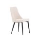 VENTURE DESIGN Leone spisestuestol - beige polyesterflyel og sort stl