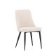 VENTURE DESIGN Leone spisestuestol - beige polyesterflyel og sort stl