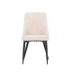 VENTURE DESIGN Leone spisestuestol - beige polyesterflyel og sort stl