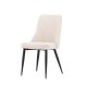 VENTURE DESIGN Leone spisestuestol - beige polyesterflyel og sort stl