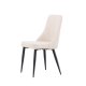 VENTURE DESIGN Leone spisestuestol - beige polyesterflyel og sort stl