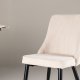 VENTURE DESIGN Leone spisestuestol - beige polyesterflyel og sort stl