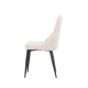 VENTURE DESIGN Leone spisestuestol - beige polyesterflyel og sort stl