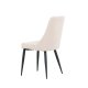 VENTURE DESIGN Leone spisestuestol - beige polyesterflyel og sort stl