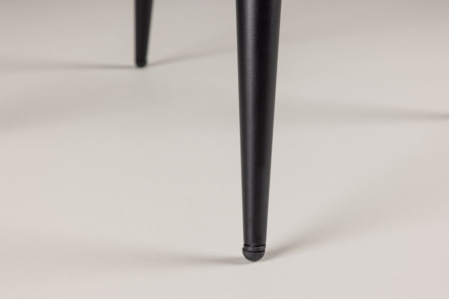 VENTURE DESIGN Leone spisestuestol - beige polyesterflyel og sort stl