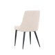 VENTURE DESIGN Leone spisestuestol - beige polyesterflyel og sort stl