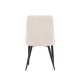 VENTURE DESIGN Leone spisestuestol - beige polyesterflyel og sort stl