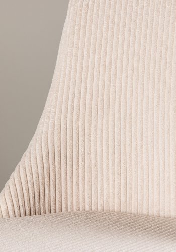 VENTURE DESIGN Leone spisestuestol - beige polyesterflyel og sort stl