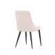 VENTURE DESIGN Leone spisestuestol - beige polyesterflyel og sort stl