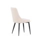 VENTURE DESIGN Leone spisestuestol - beige polyesterflyel og sort stl